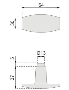 Bouton double aluminium DUVAL
