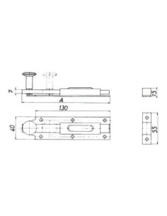 Verrou standard acier