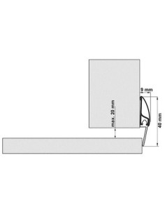 Bas de porte à lèvre Inox - ELLEN