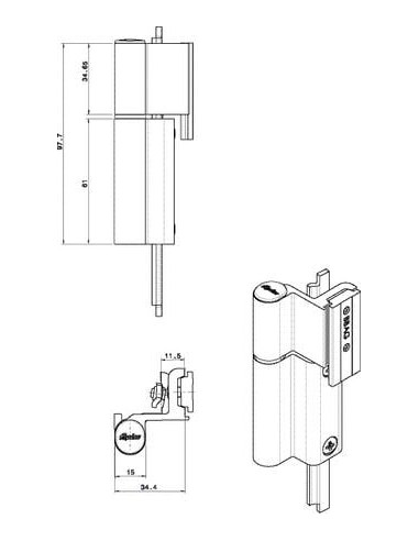 Paumelle intermédiaire OF GALICUBE 150 kg FAPIM