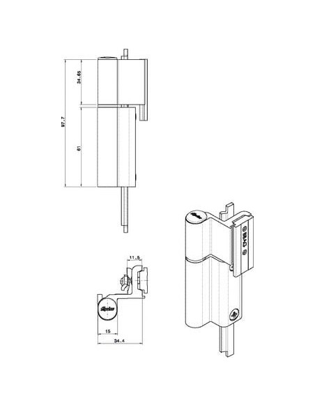 Paumelle intermédiaire OF GALICUBE 150 kg FAPIM