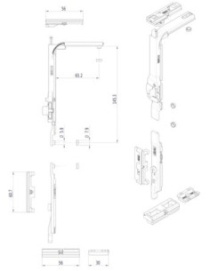 Boîte de base GALICUBE et MAGICUBE 1 vantail FAPIM