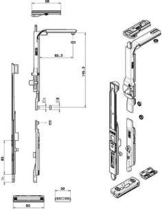 Boîte de base GALICUBE et MAGICUBE 2 vantaux FAPIM