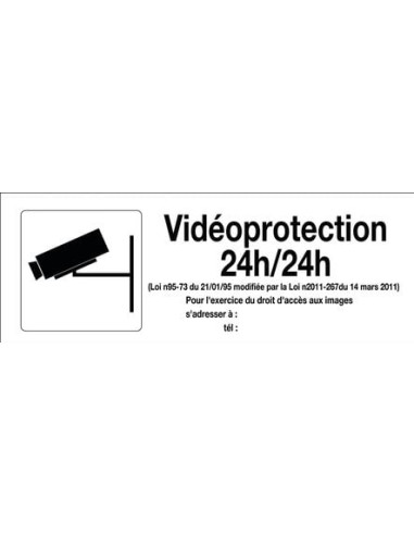 Panneau affichage vidéoprotection NOVAP