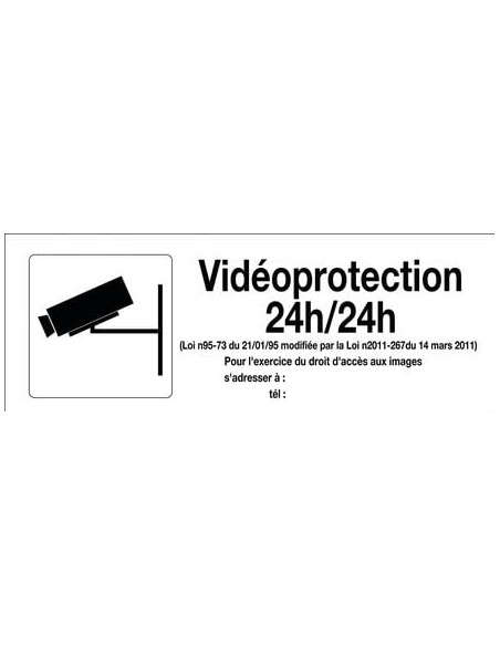 Panneau affichage vidéoprotection NOVAP