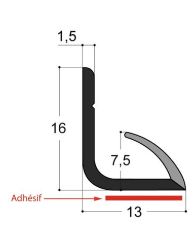 Joint à lèvre sur cornière rigide
