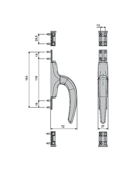 Crémone LOTHUS complète FAPIM