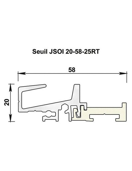 Profil de seuil aluminium JSOI20-58-25RT BILCOCQ