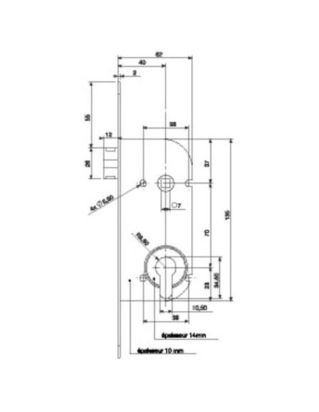 Serrure D 4 500 VR VACHETTE