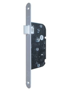 Serrure économique axe 40 mm pêne polymère Laqué blanc -... 2