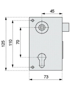 Serrure verticale inox À fouillot - DEVISMES 2
