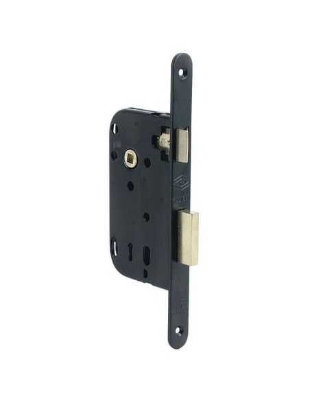 Serrure Multibat têtière acier noir Pêne demi-tour à l'équerre - JPM