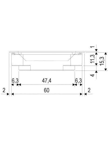 Gâche magnétique pour serrure Polaris Gâche Minimal rectangle - AGB
