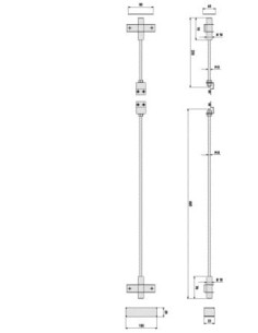 Kit point haut et bas pour serrure carénée TECHPRO