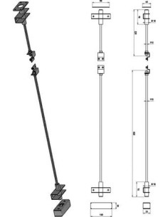 Kit point haut et bas pour serrure carénée TECHPRO 2