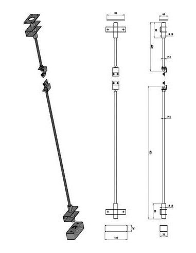 Kit point haut et bas pour serrure carénée TECHPRO