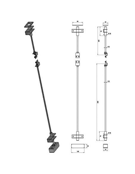 Kit point haut et bas pour serrure carénée TECHPRO