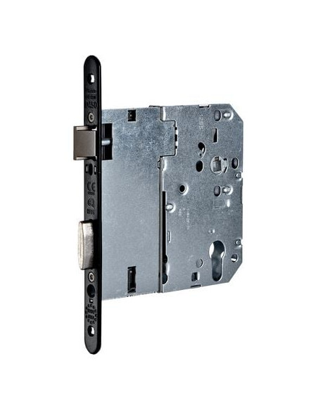 Serrure série D 450 XL CFPF têtière noire Bec-de-cane à condamnation D 453 XL CFPF VR - VACHETTE