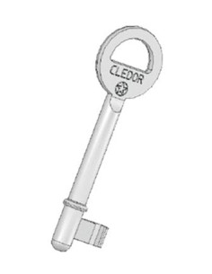 Clé pour serrure axe 50mm éco NF