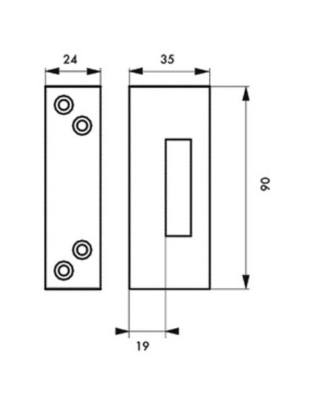 Gâche huisserie métallique TECHPRO