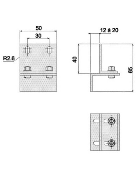 Gâche haute en applique 6860 LA CROISEE DS