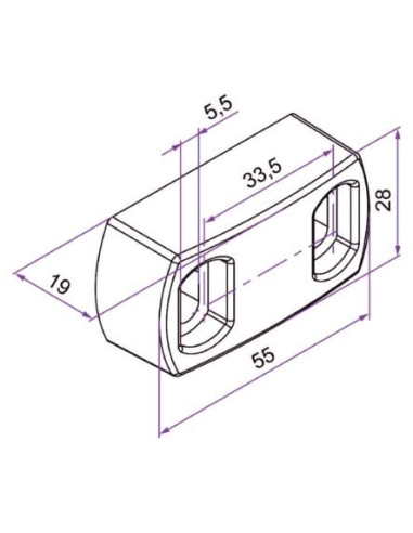 Gâche linteau pour crémone pompier OMNiiA TIRARD