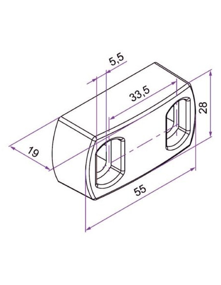 Gâche linteau pour crémone pompier OMNiiA TIRARD