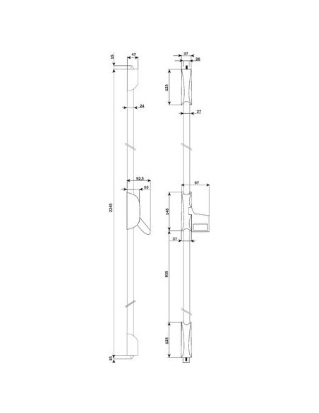 Serrure anti-panique Push Pad ISEO 2 points haut et bas - FOUSSIER - ISEO