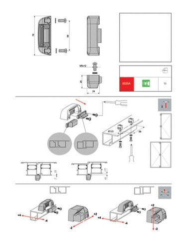 Gâche réglable porte 1 ou 2 vantaux 8525A FAPIM
