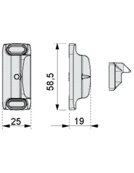 Gâche réglable pour profil métallique, bois ou aluminium ISEO