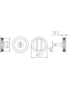 Set serrure avec poignée cuvette ronde 2