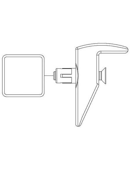Gâche polyamide noir pour portillon LOCINOX