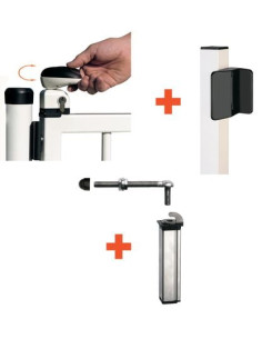 Kit complet fermeture portillon piscine serrure + gâche +...