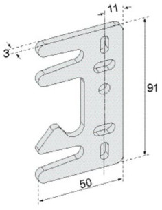 Gâche plate pour serrure de porte de garage TIRARD 2
