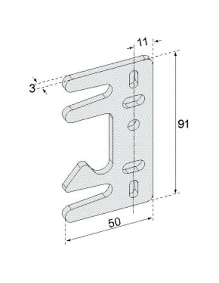 Gâche plate pour serrure de porte de garage TIRARD