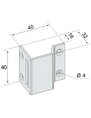 Gâche 3ème point Montage pour volet avec...