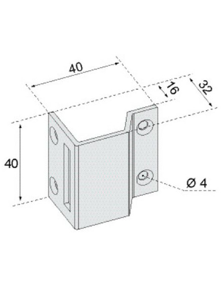 Gâche 3ème point Montage pour volet avec encadrement - TIRARD