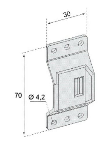 Gâche 3ème point Montage pour volet avec...