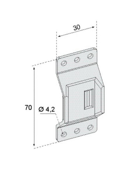 Gâche 3ème point Montage pour volet avec encadrement - TIRARD