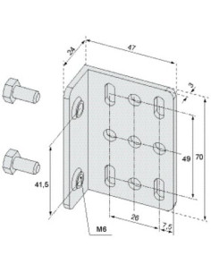 Équerre de gâche pour serrure de porte de garage TIRARD 2