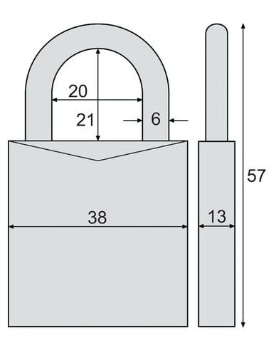Cadenas 54TI/40 s'entrouvrant par 3 ABUS