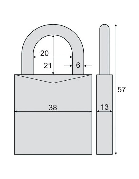 Cadenas 54TI/40 s'entrouvrant par 3 ABUS