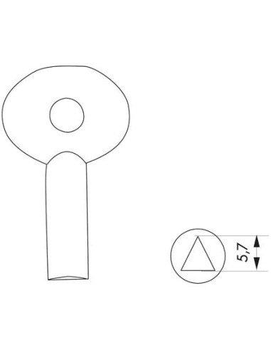Clé pour cadenas d'artillerie