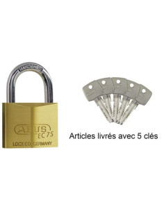 Cadenas de sûreté à clé réversible ABUS 2