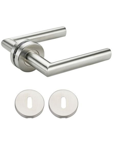 Ensemble inox sur rosace SJ37 Finition inox...