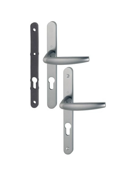 Poignée de porte 7/70 étanche sur plaque étroite Finition Inox coloris F9 - HOPPE