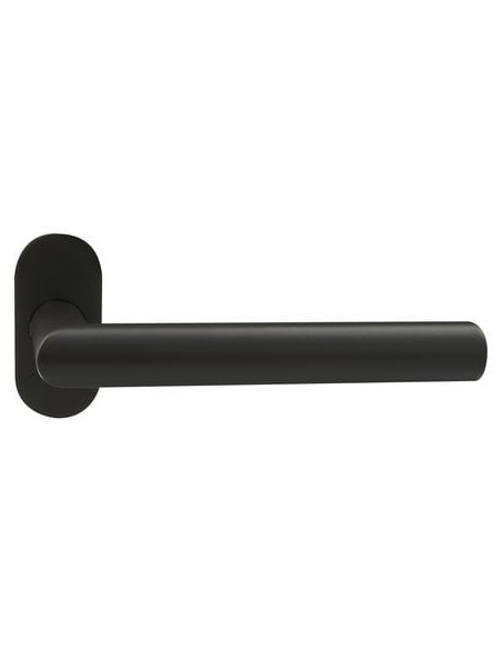 Béquille pour porte double inox série L sur rosace ovale Modèle L 33