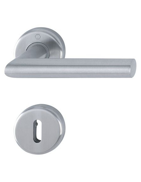 béquille pour porte inox Utrecht sur rosace Finition inox mat F69 - HOPPE