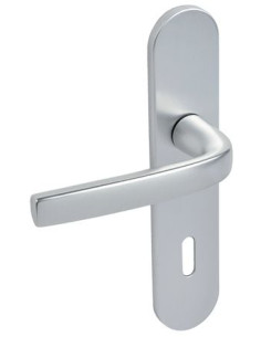 Poignée pour sur petite plaque Finition argent - VACHETTE