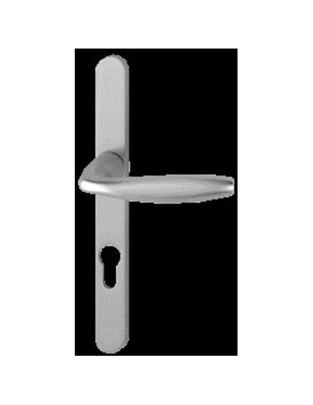 Poignée  8/92 sur plaque étroite Finition Inox coloris F9 - HOPPE